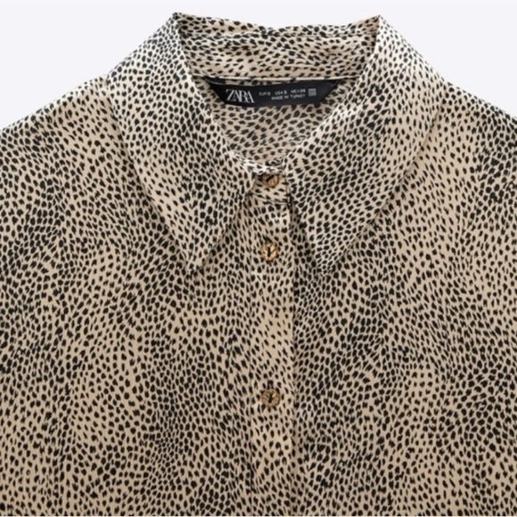 ZARA Satin Leopard Blouse - Picture 10 of 14